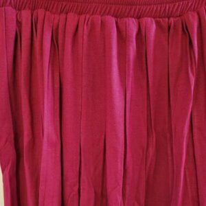 Career Editions 16P Acrylic & Wool Pleated Skirt - Wine